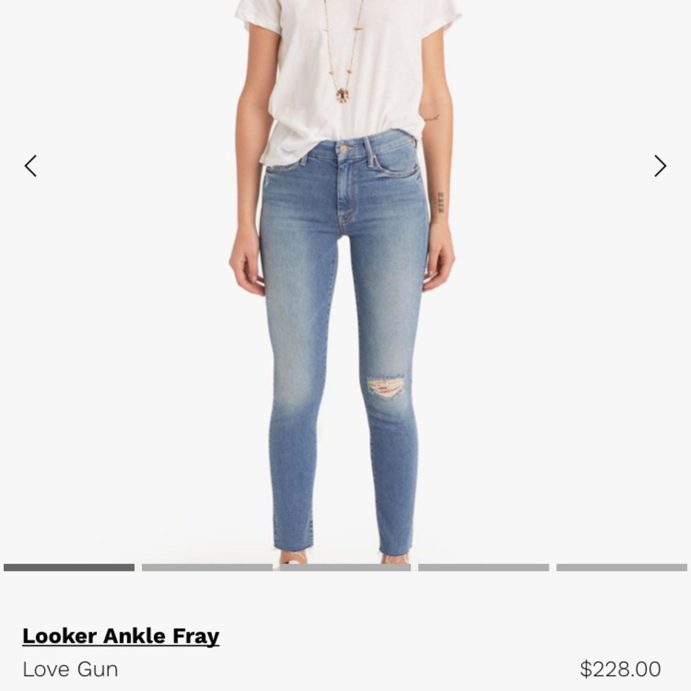 Authentic MOTHER Looker Ankle Fray 27 Love Gun